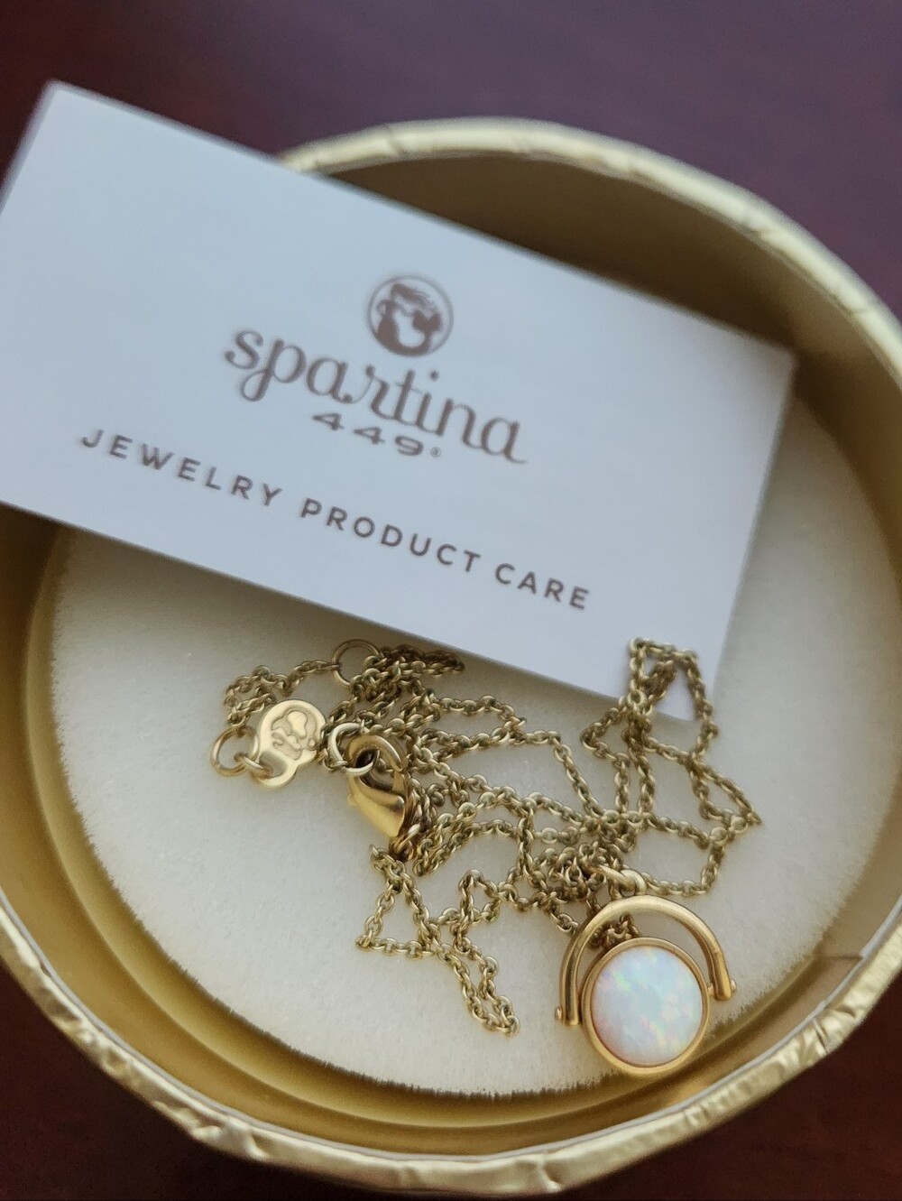Spartina 449 To the Moon and Back Reversable Necklace Gold Tone